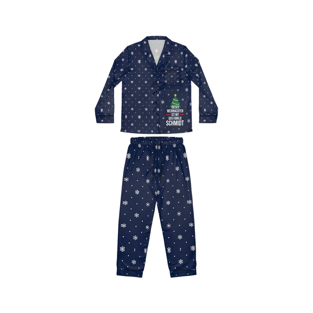 Unisex-Weihnachtspyjama blau