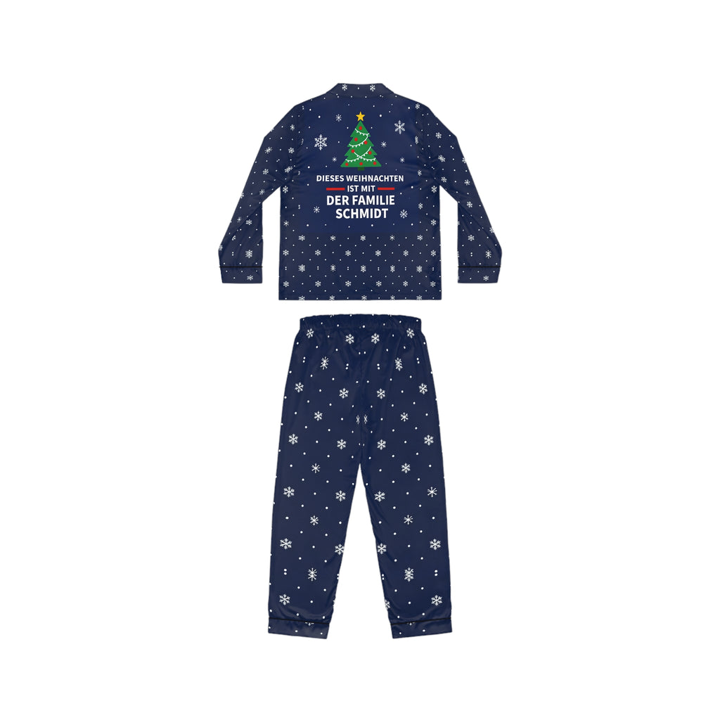 Unisex-Weihnachtspyjama blau
