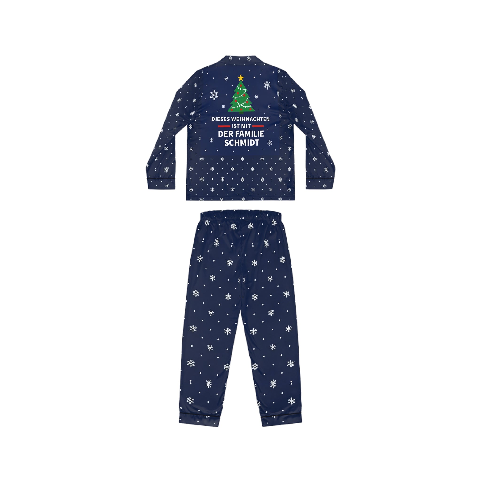 Unisex-Weihnachtspyjama blau