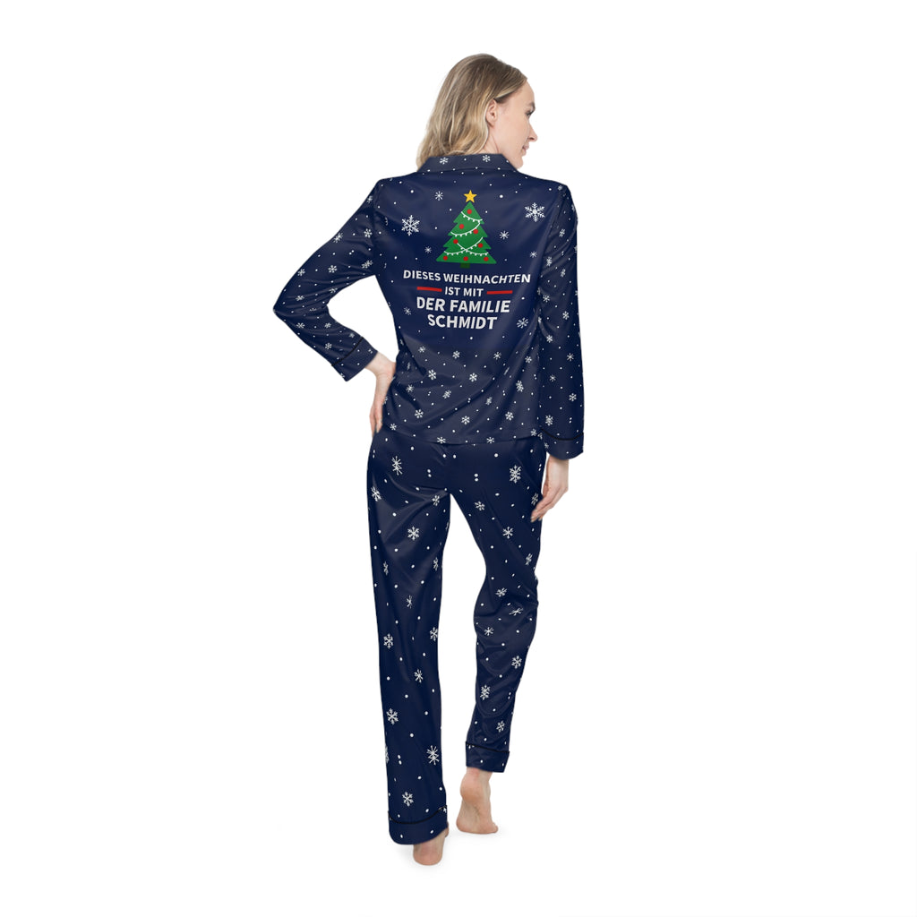 Unisex-Weihnachtspyjama blau