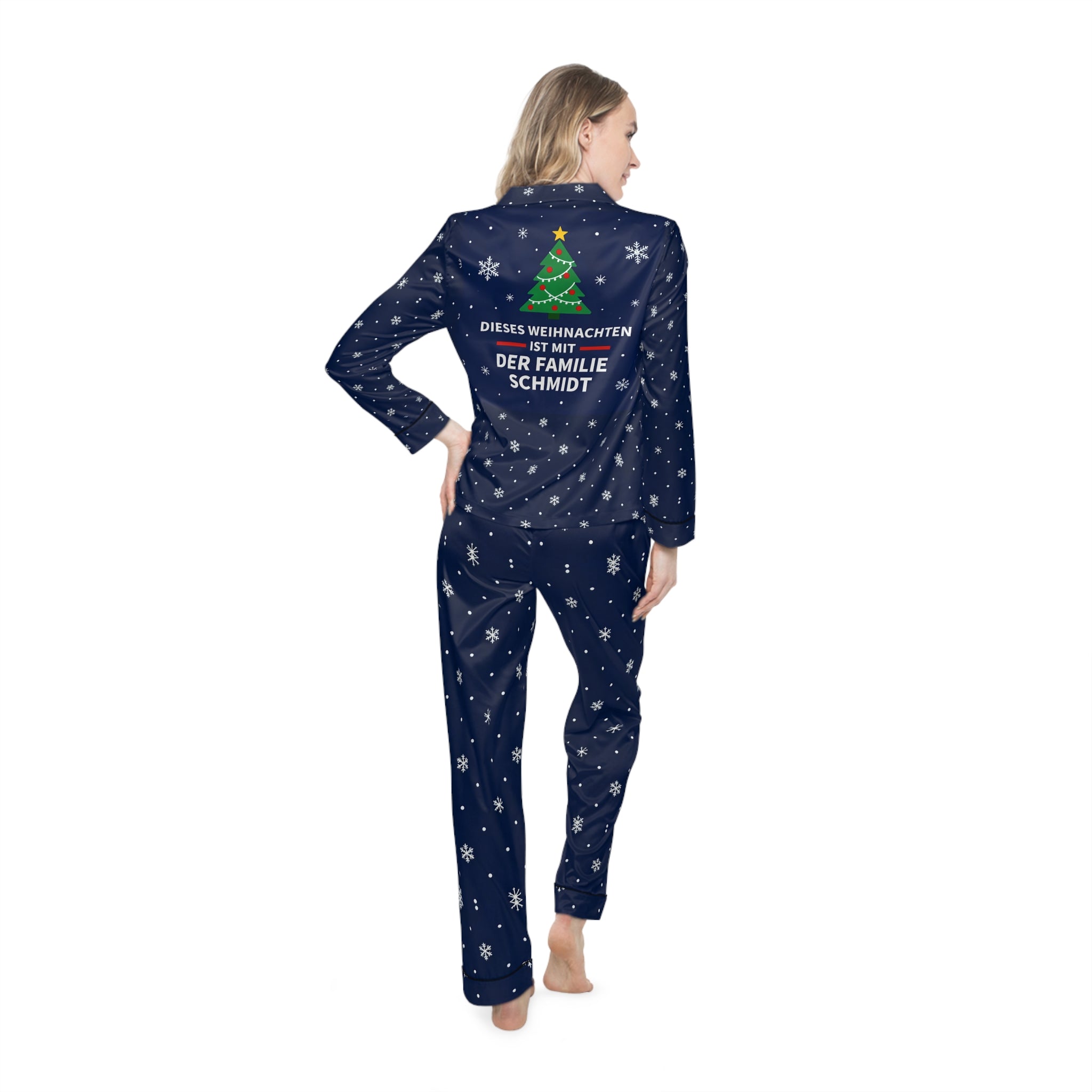 Unisex-Weihnachtspyjama blau
