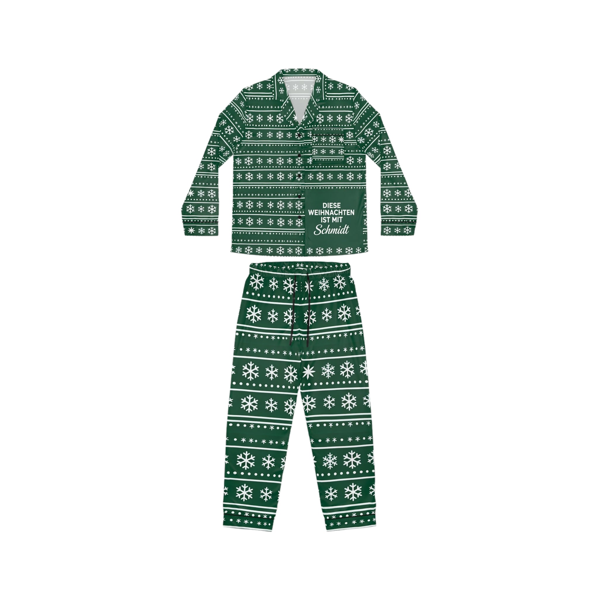 Unisex-Weihnachtspyjama grün